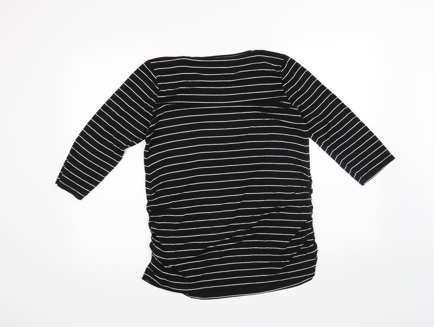 Blooming Marvellous Womens Black Striped  Basic T-Shirt Size M