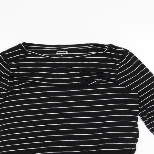 Blooming Marvellous Womens Black Striped  Basic T-Shirt Size M