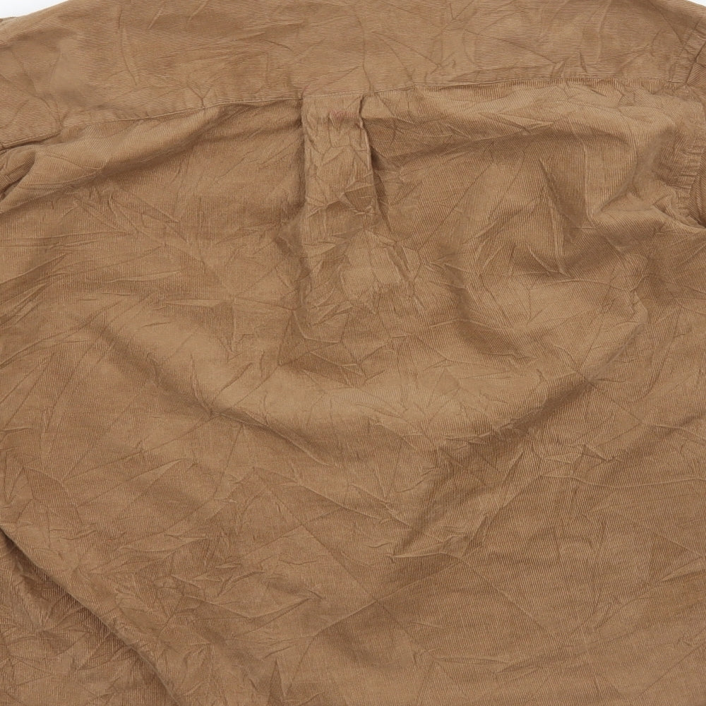 Crane Sports Womens Brown   Basic Button-Up Size 16