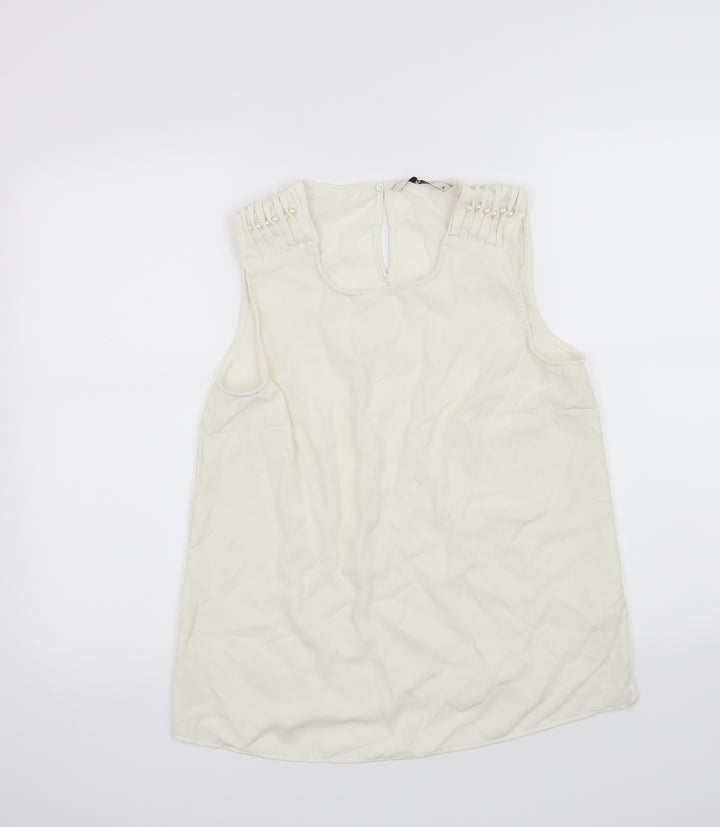 TU Womens White Camisole Tank Size 12
