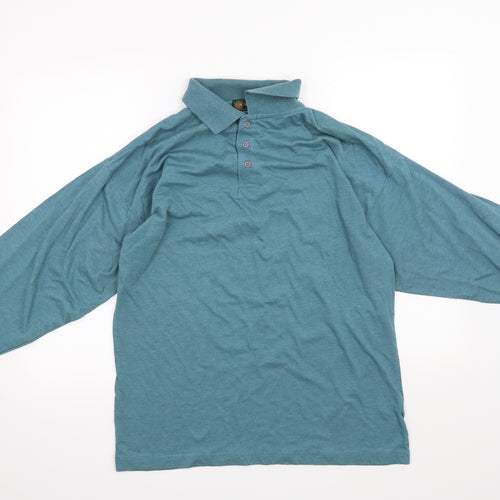 Paolo Borghesi Mens Blue    Button-Up Size L