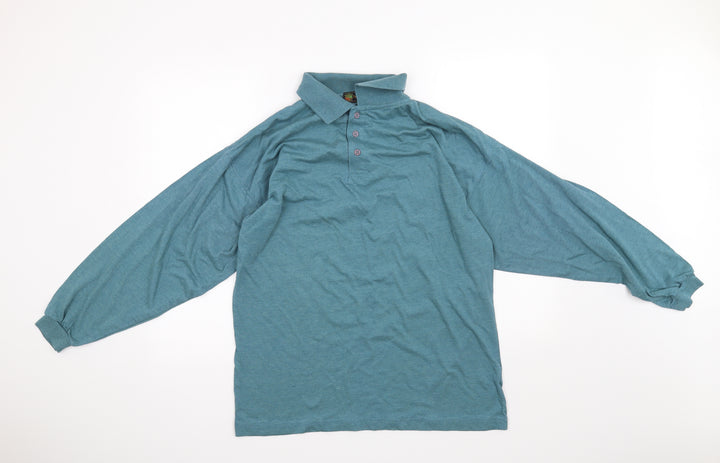Paolo Borghesi Mens Blue    Button-Up Size L