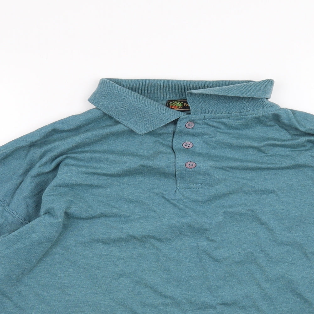 Paolo Borghesi Mens Blue    Button-Up Size L