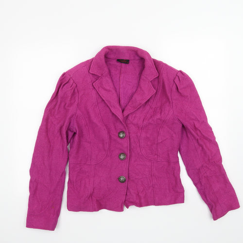 Fiorella Womens Purple   Jacket Blazer Size 10