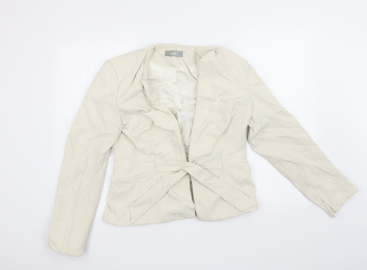Wallis Womens White   Jacket Coat Size 14