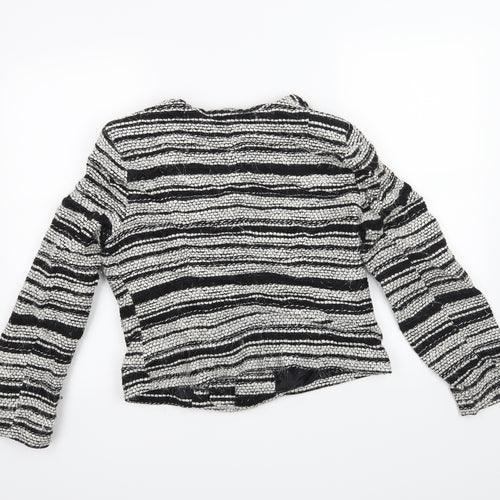 M&Co Womens Black Striped  Jacket Coat Size 14