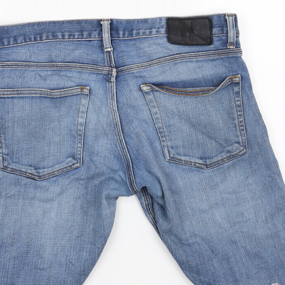 Nike Mens Blue   Biker Shorts Size 32
