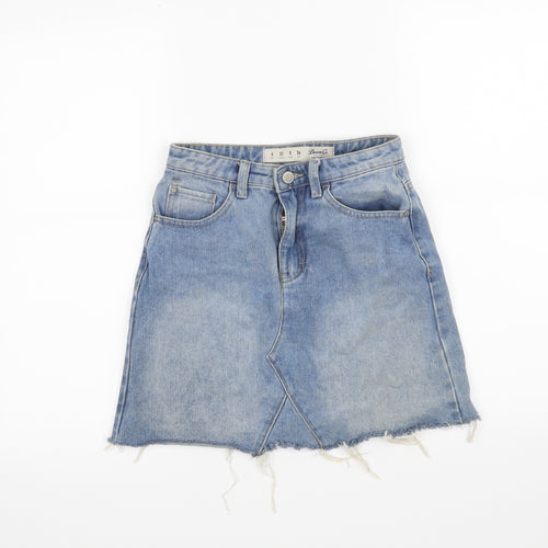 Denim & Co. Womens Blue   A-Line Skirt Size 4