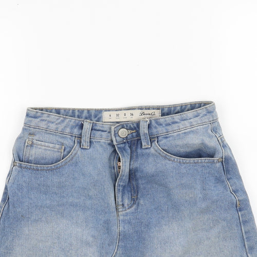 Denim & Co. Womens Blue   A-Line Skirt Size 4