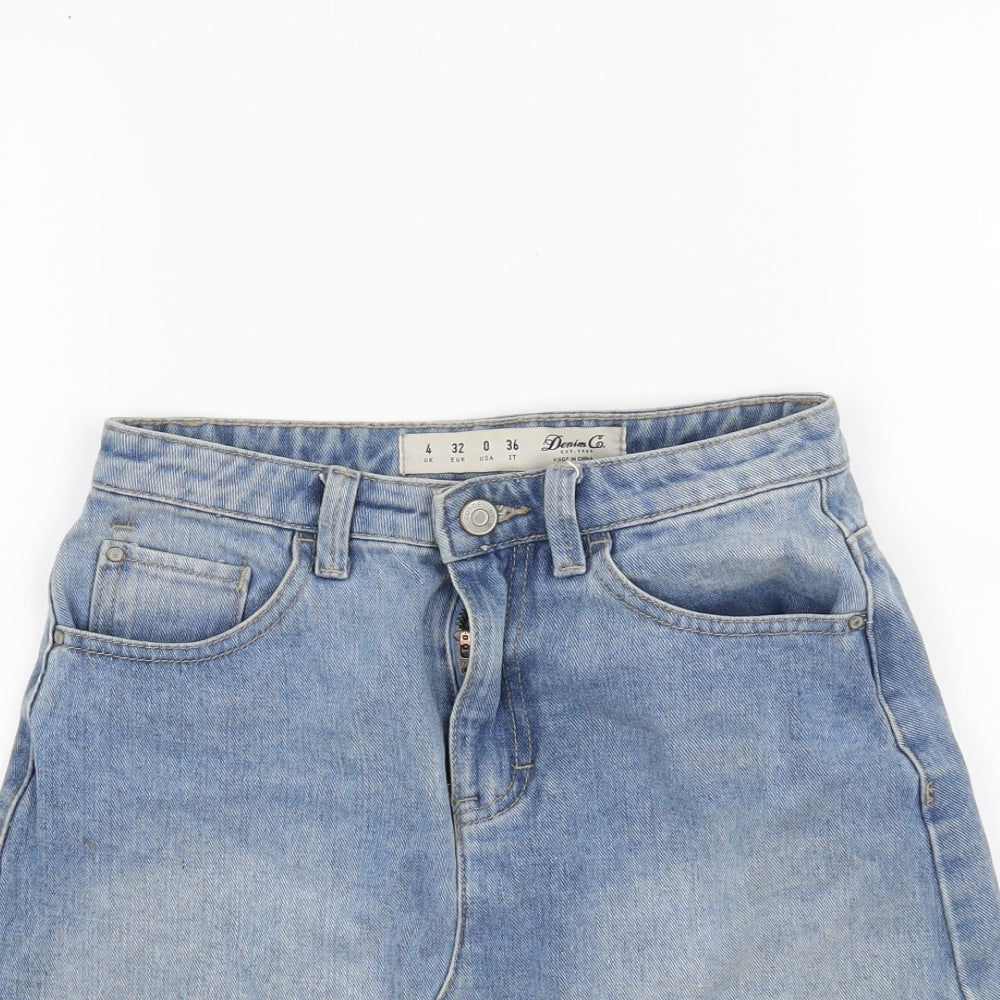 Denim & Co. Womens Blue   A-Line Skirt Size 4