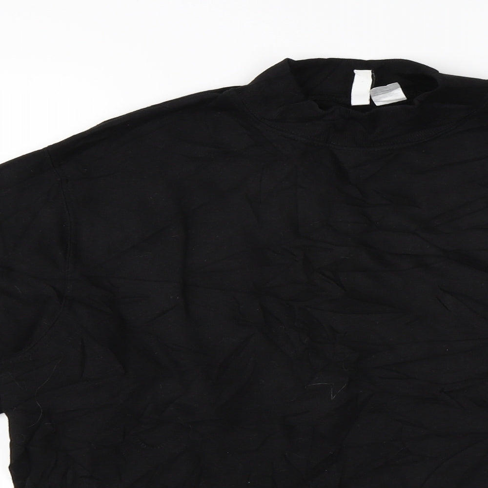H&M Womens Black   Pullover Sweatshirt Size XS