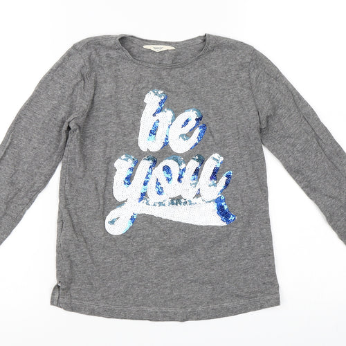 Mango Girls Grey   Basic T-Shirt Size 7-8 Years