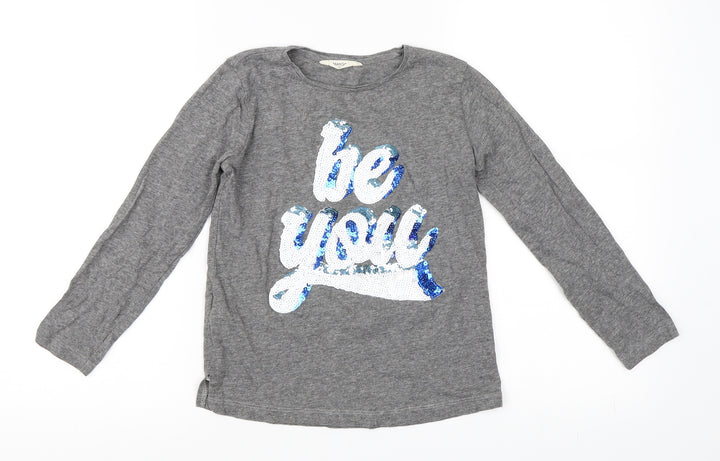 Mango Girls Grey   Basic T-Shirt Size 7-8 Years