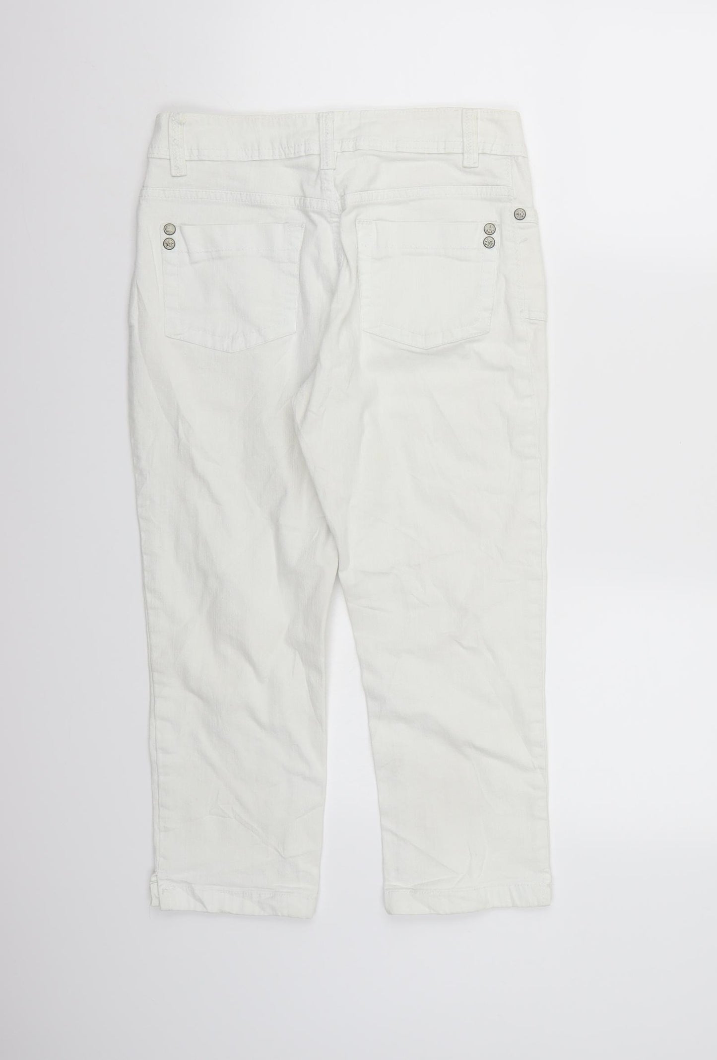 Cherokee Womens White  Denim Cropped Jeans Size 10 L22 in