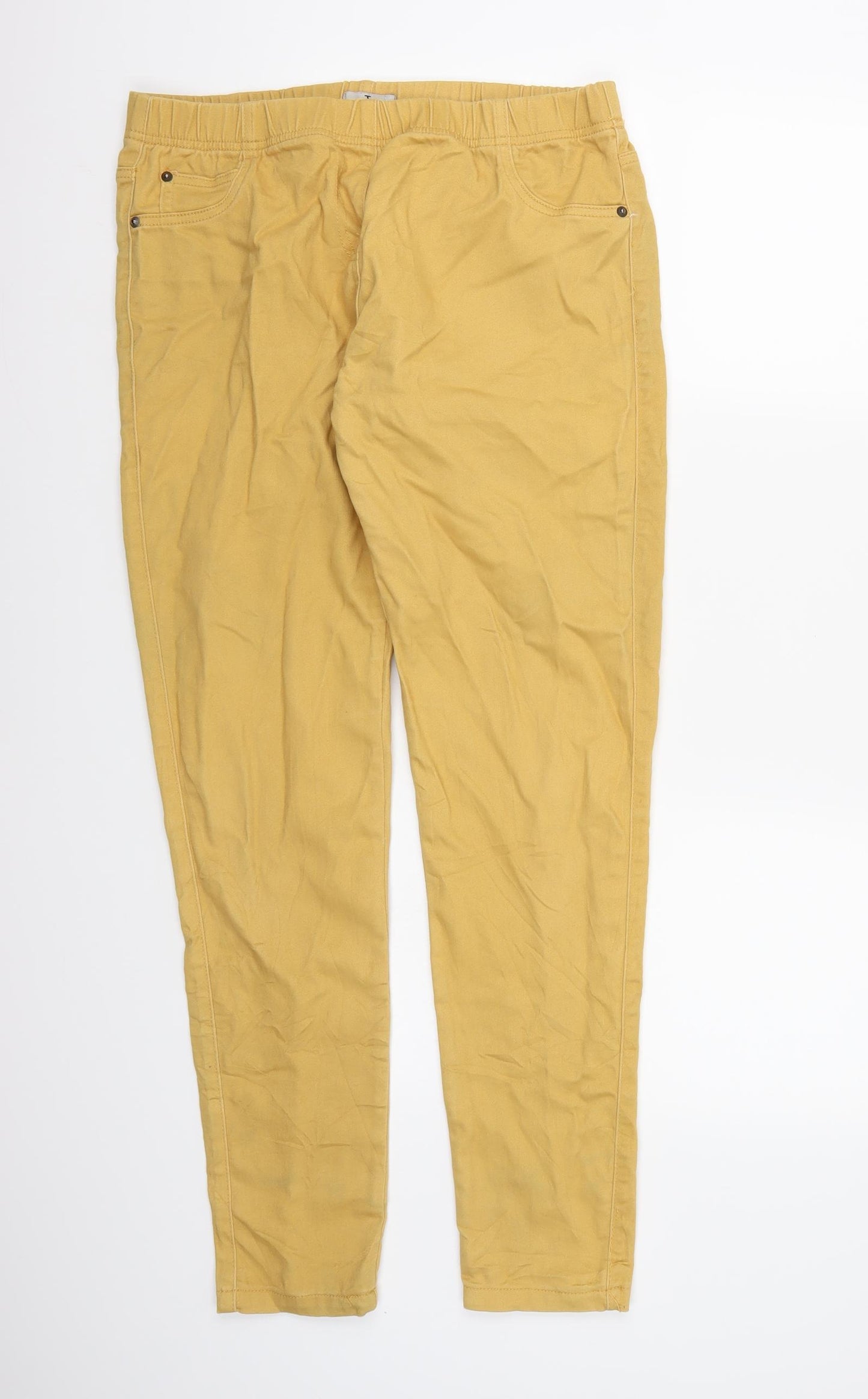 TU Womens Yellow  Denim Jegging Jeans Size 14 L30 in