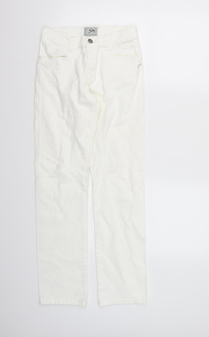 Preworn Womens White  Denim Skinny Jeans Size M L29 in