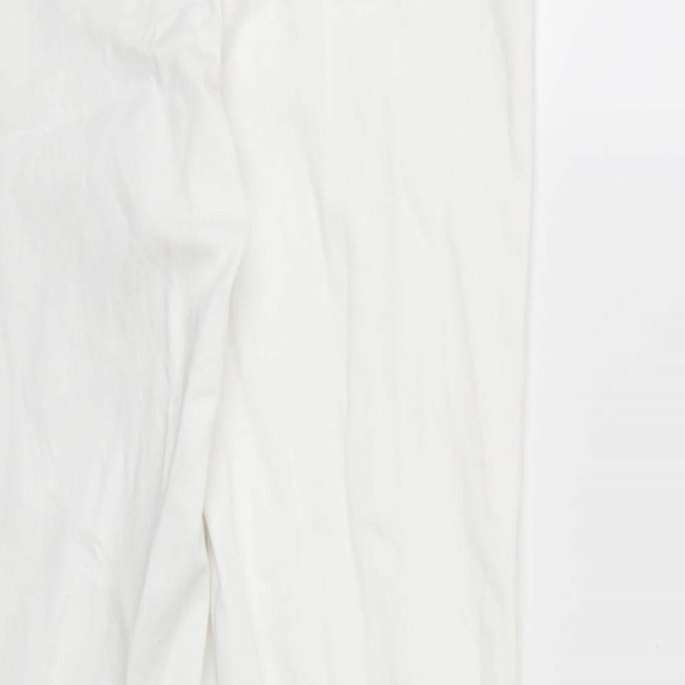 Marks and Spencer Womens White  Denim Bootcut Jeans Size 12 L32 in
