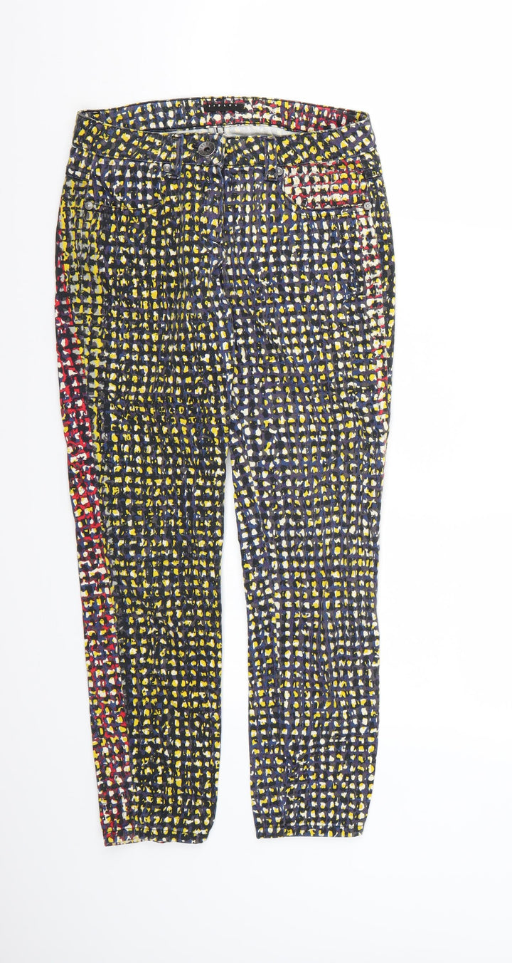 Sisley Womens Multicoloured Animal Print Denim Skinny Jeans Size 6 L24 in