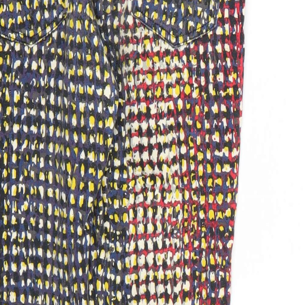 Sisley Womens Multicoloured Animal Print Denim Skinny Jeans Size 6 L24 in