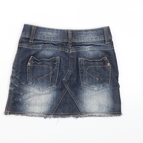 NEXT Girls Blue  Denim A-Line Skirt Size 7 Years