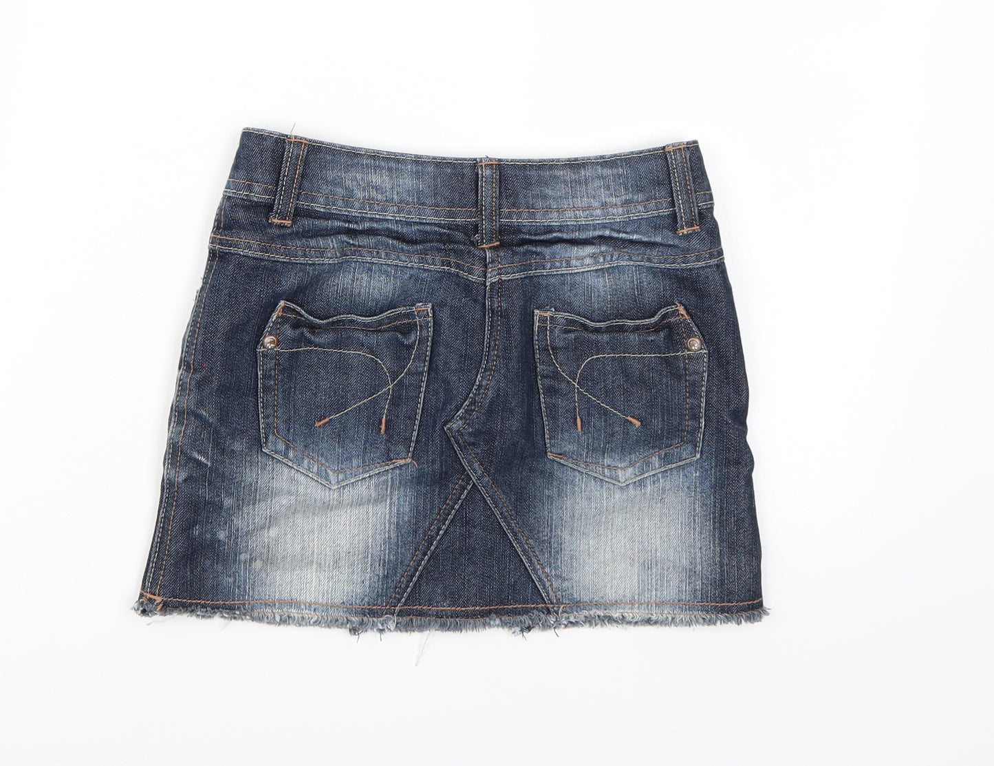 NEXT Girls Blue  Denim A-Line Skirt Size 7 Years