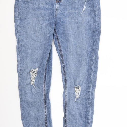 Miss Selfridge Womens Blue  Denim Skinny Jeans Size 14 L24 in