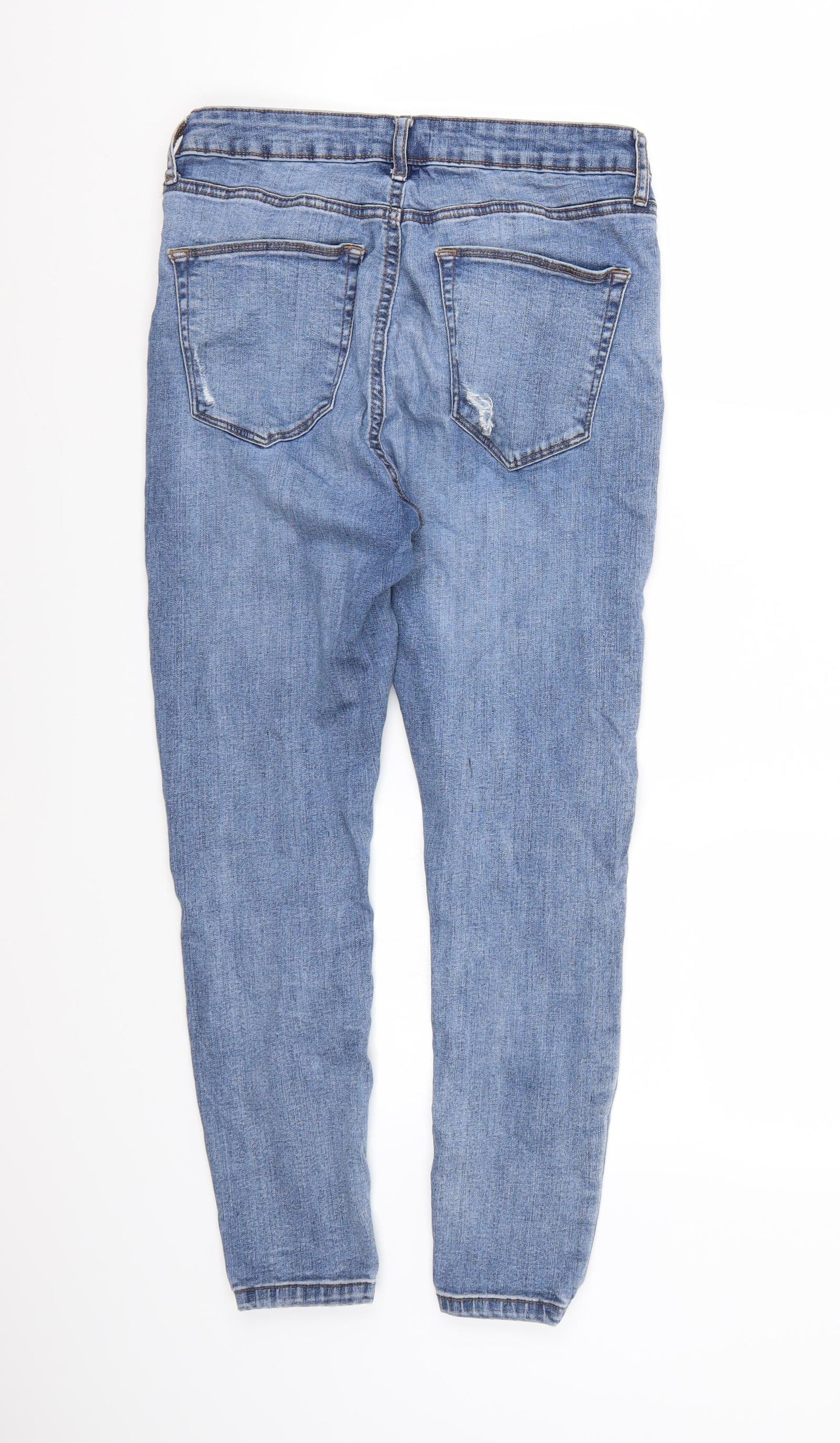 Miss Selfridge Womens Blue  Denim Skinny Jeans Size 14 L24 in