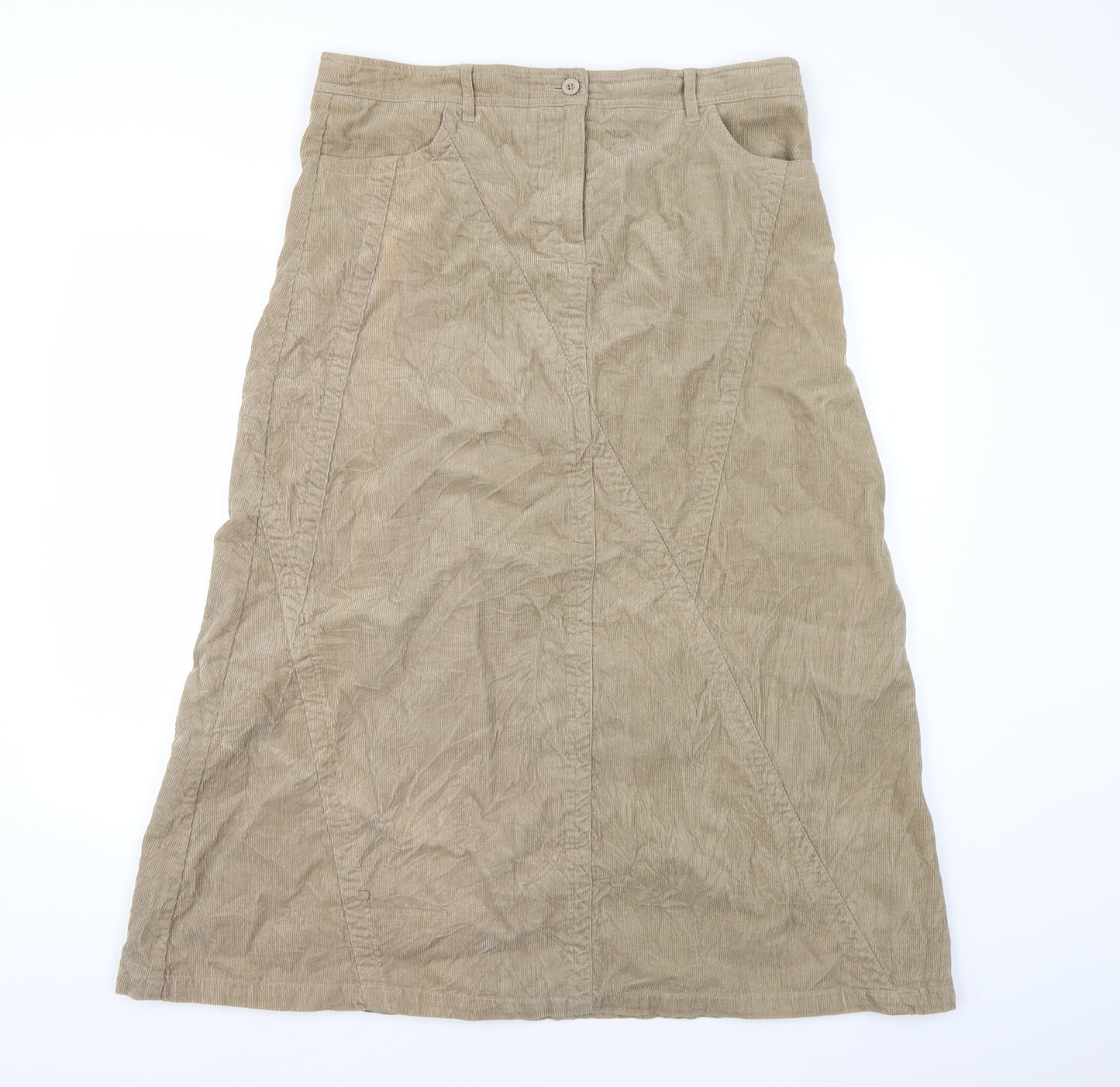 Sarah Hamilton Womens Brown  Corduroy A-Line Skirt Size 16