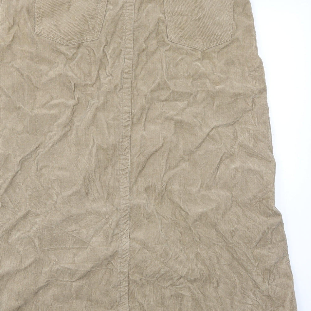 Sarah Hamilton Womens Brown  Corduroy A-Line Skirt Size 16