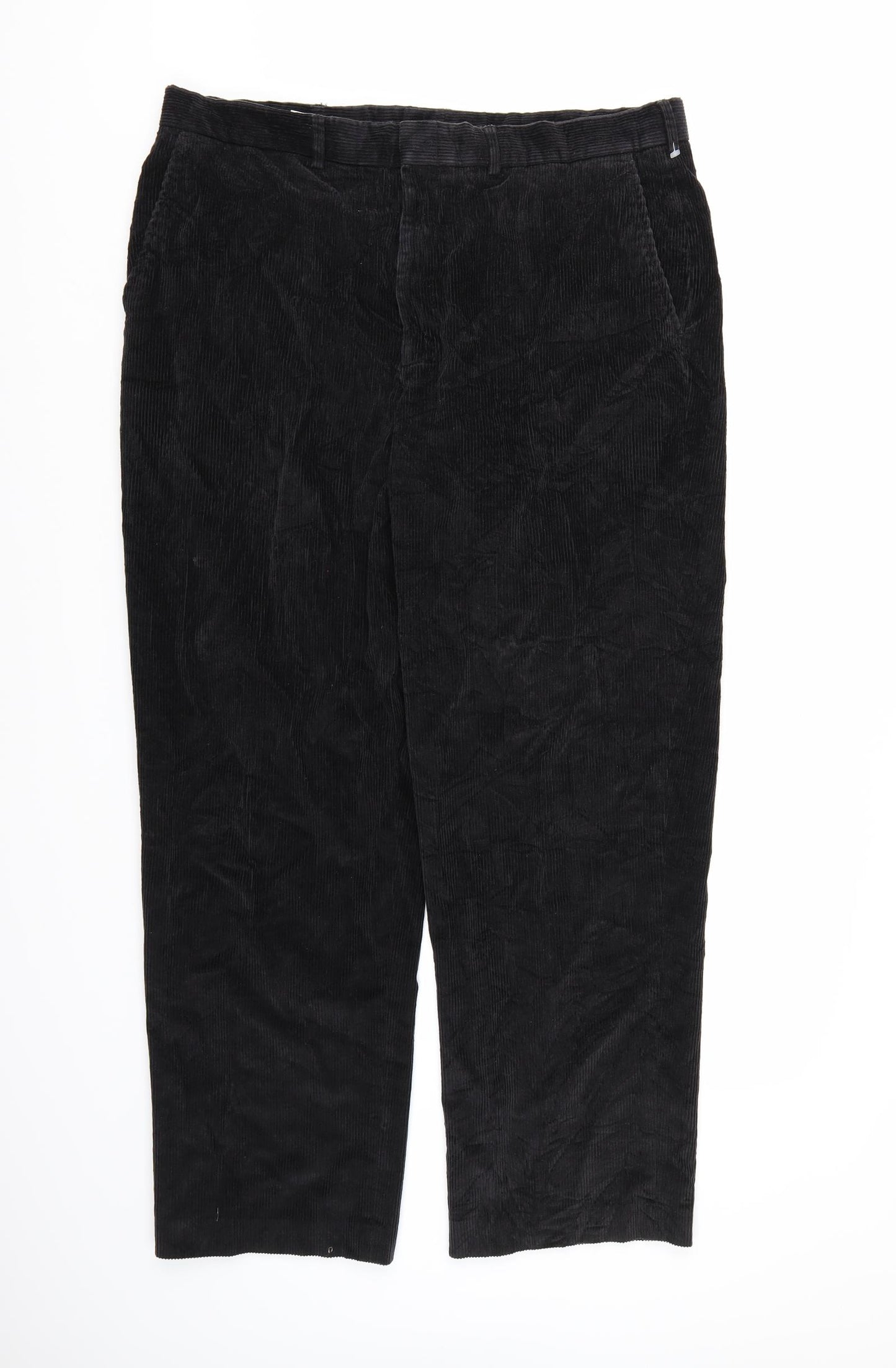 Lands End Mens Black  Corduroy Trousers   L30 in