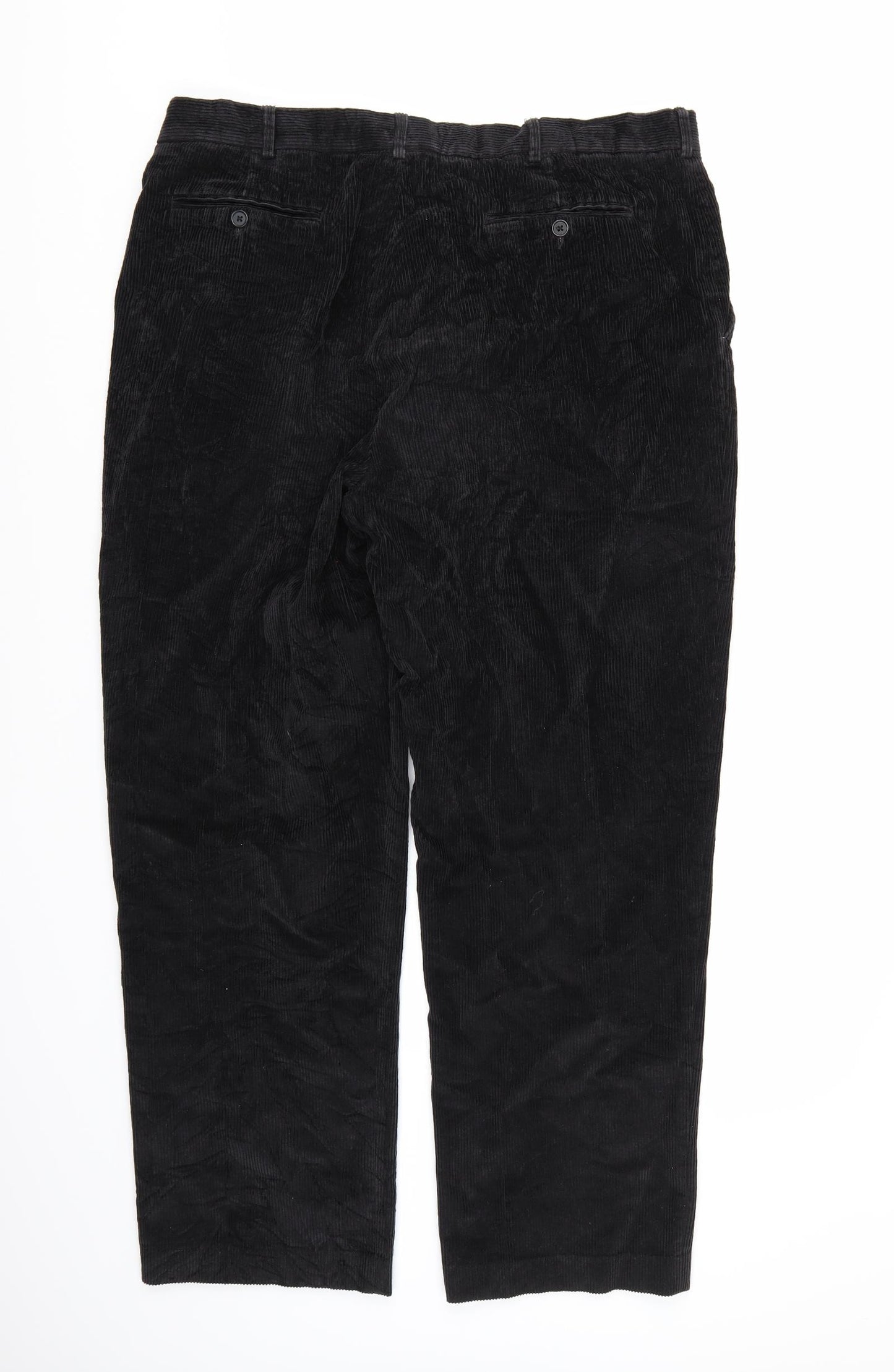 Lands End Mens Black  Corduroy Trousers   L30 in