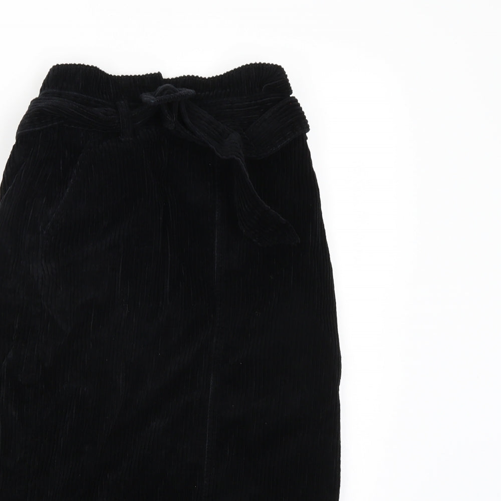 Denim co. Womens Black  Corduroy A-Line Skirt Size 10
