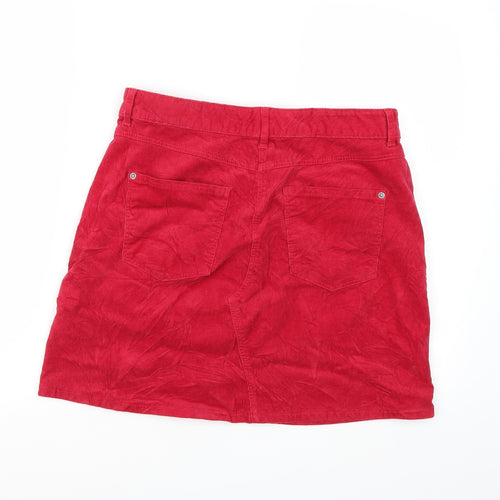 Marks and Spencer Womens Pink  Corduroy A-Line Skirt Size 12