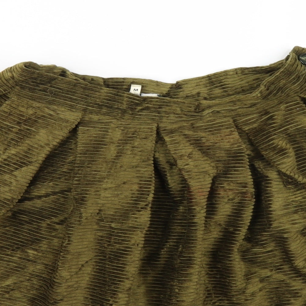 Jinx Womens Green  Corduroy A-Line Skirt Size M