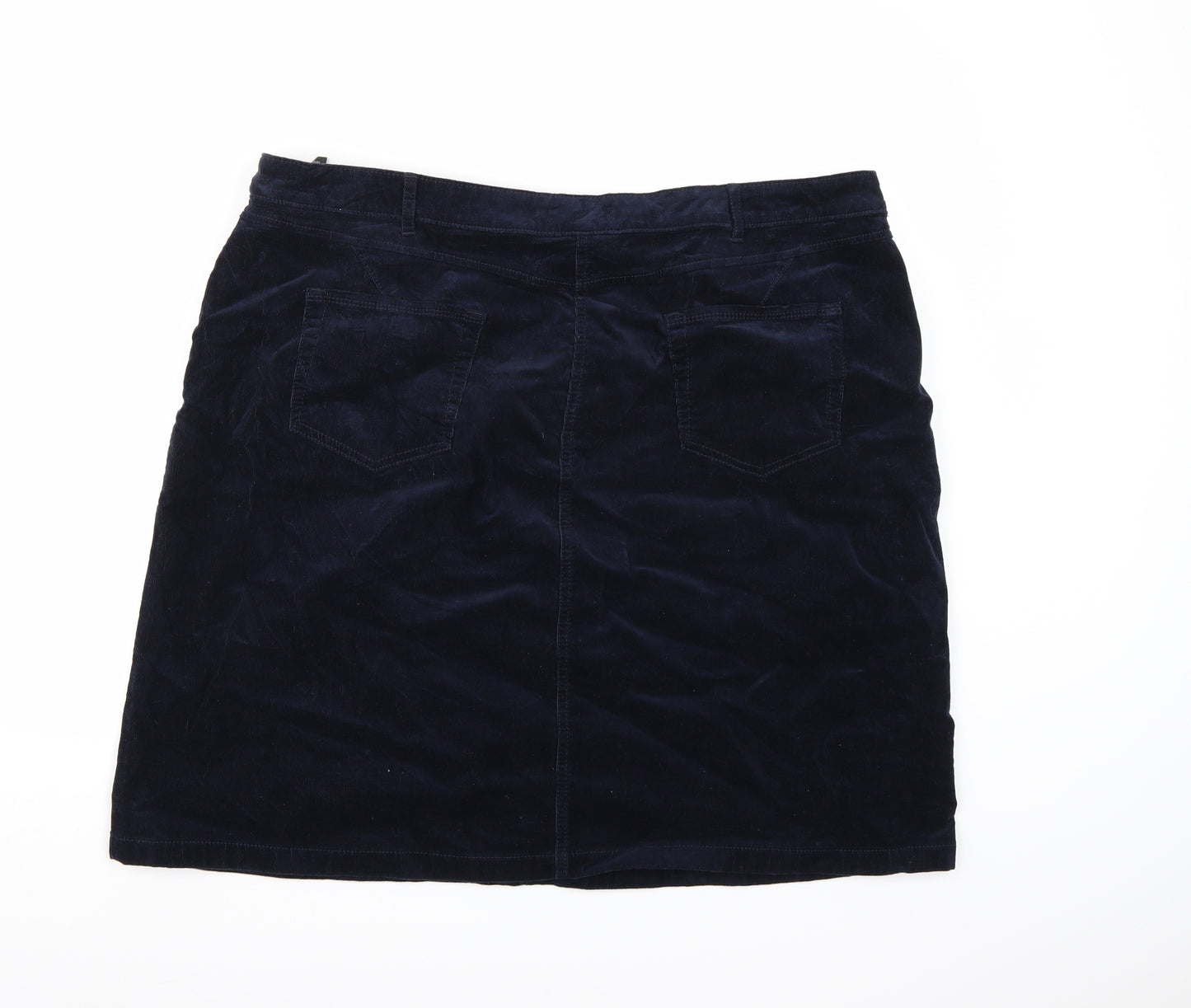 Marks and Spencer Womens Blue  Corduroy A-Line Skirt Size 22