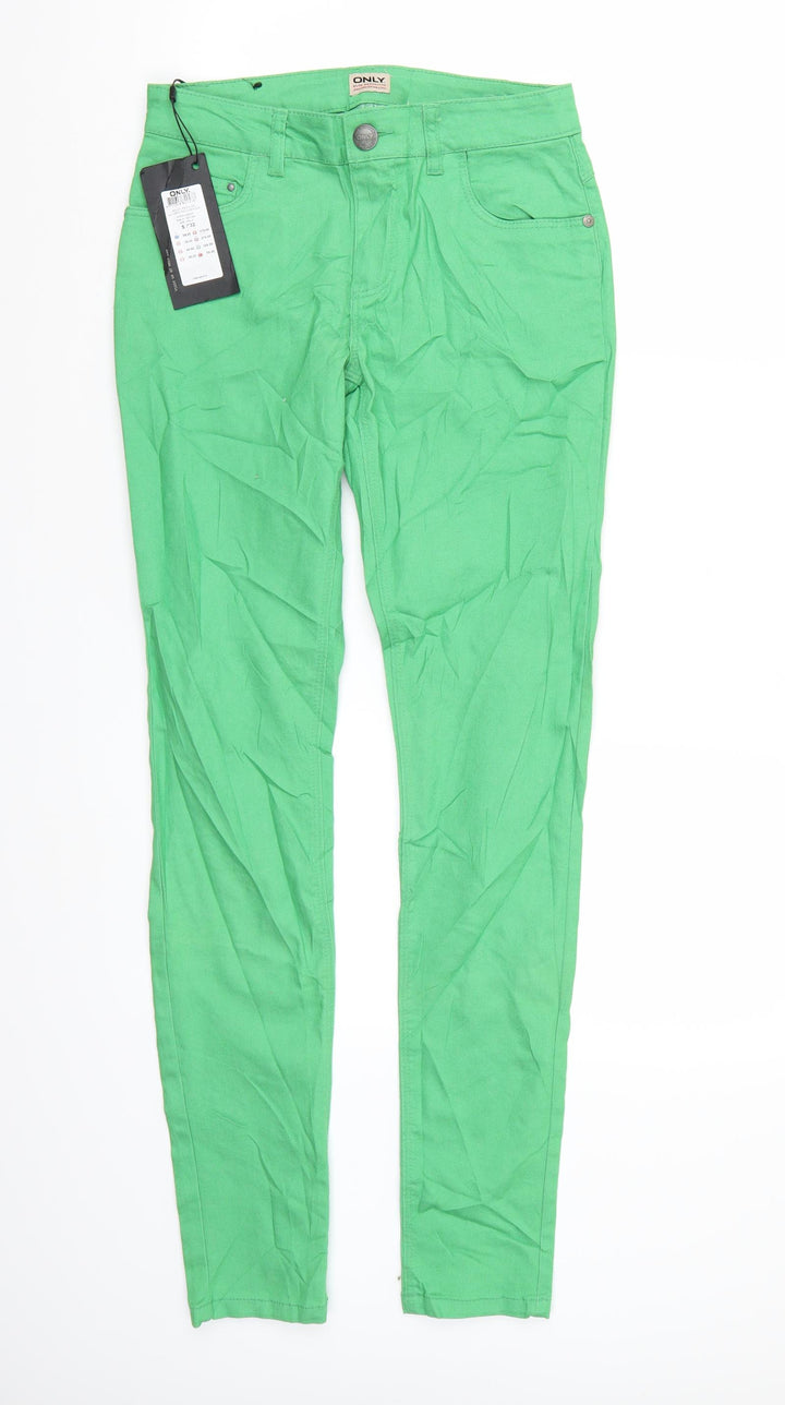 Only Womens Green Denim Skinny Jeans Size S L30 in