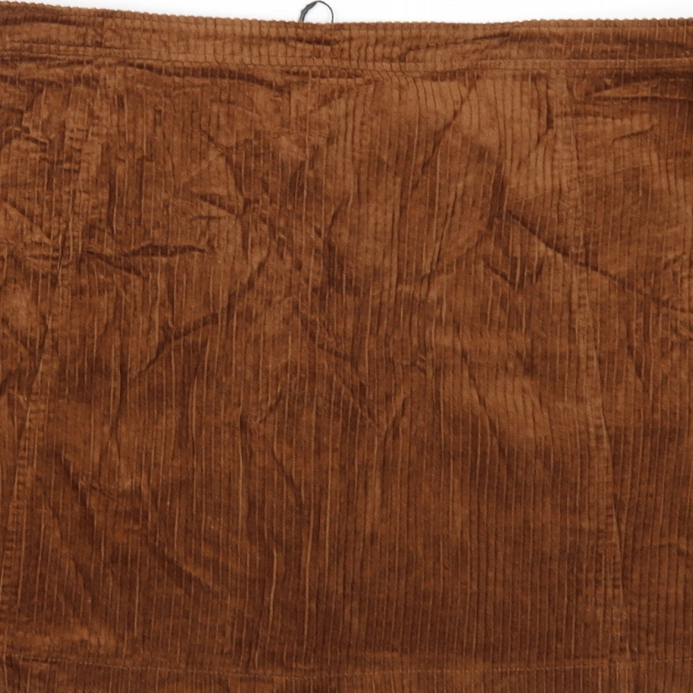 Denim co. Womens Brown  Corduroy A-Line Skirt Size 18