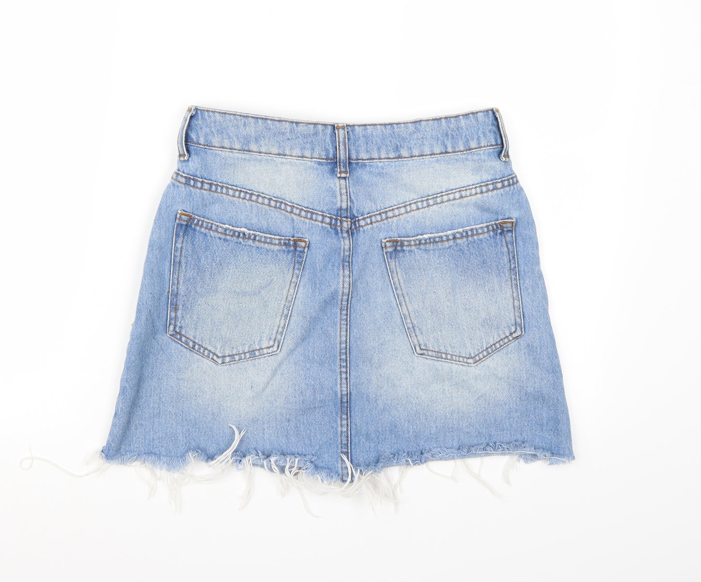 Bershka Womens Blue  Denim A-Line Skirt Size 8