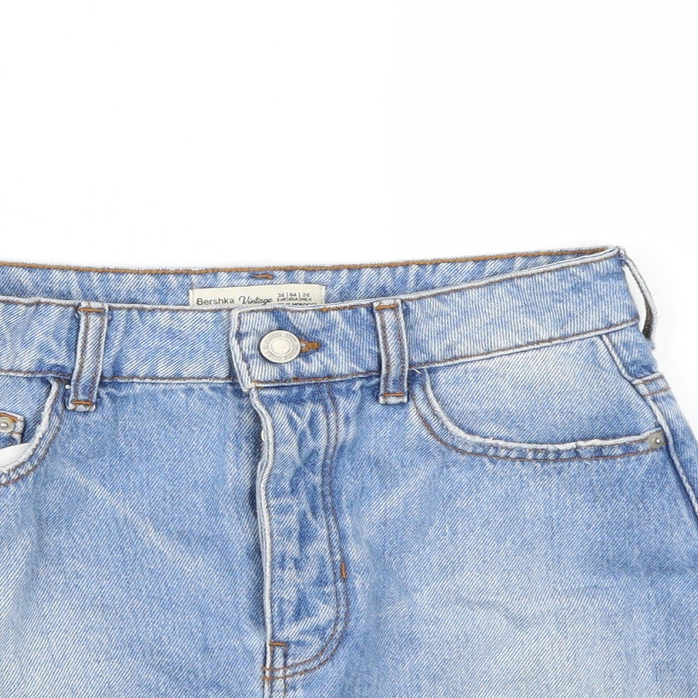 Bershka Womens Blue  Denim A-Line Skirt Size 8