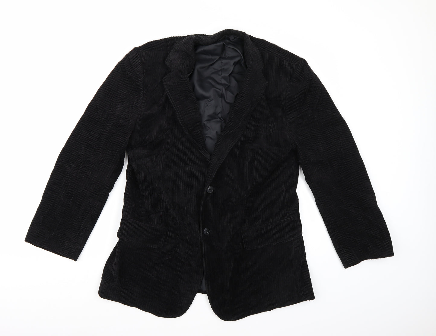 Cedarwood State Mens Black  Corduroy Jacket Suit Jacket Size M