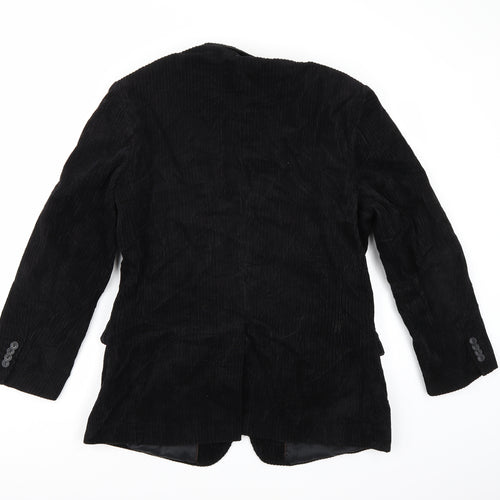 Cedarwood State Mens Black  Corduroy Jacket Suit Jacket Size M