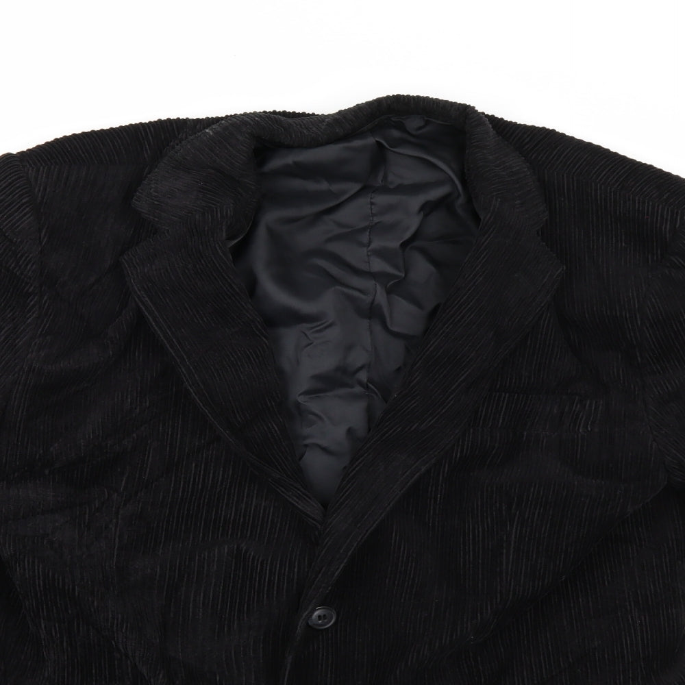 Cedarwood State Mens Black  Corduroy Jacket Suit Jacket Size M