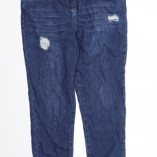 &DENIM Womens Blue  Denim Mom Jeans Size 10 L24 in