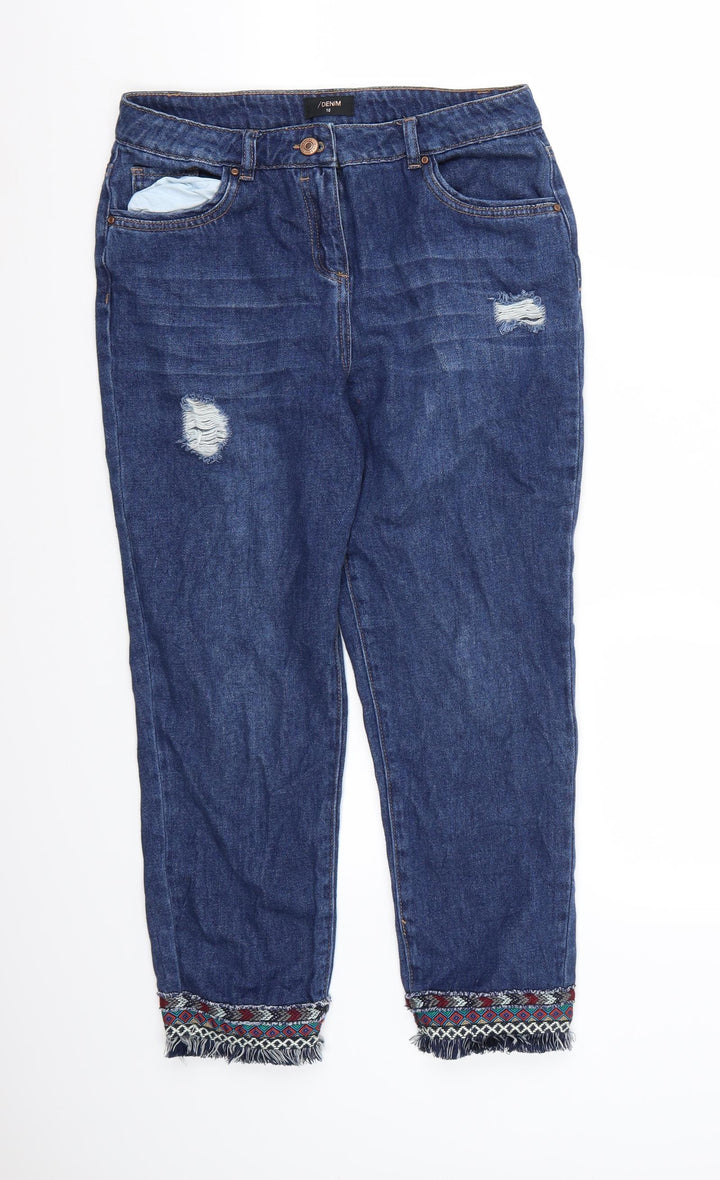 &DENIM Womens Blue Denim Mom Jeans Size 10 L24 in