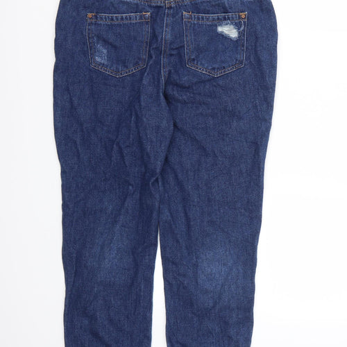&DENIM Womens Blue  Denim Mom Jeans Size 10 L24 in