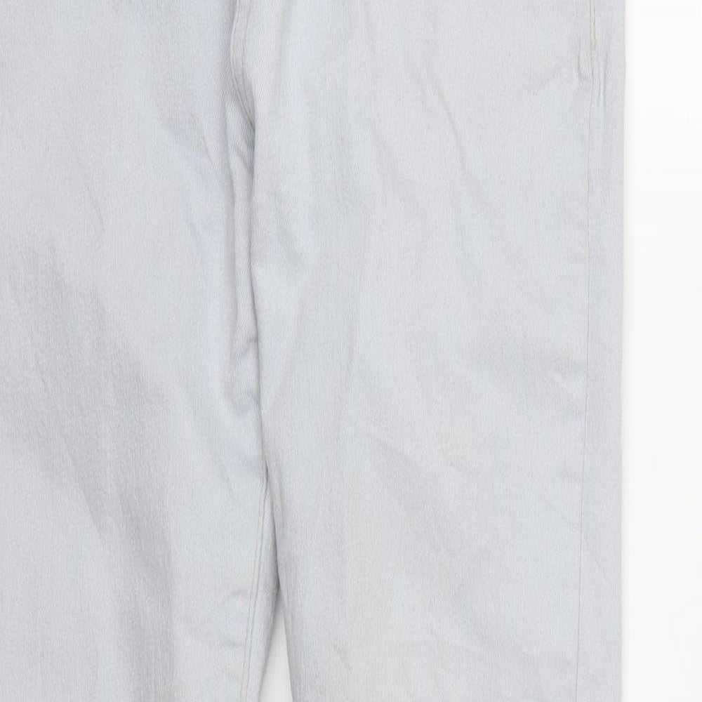 Almost Famous Womens Grey  Denim Straight Jeans Size 10 L30 in