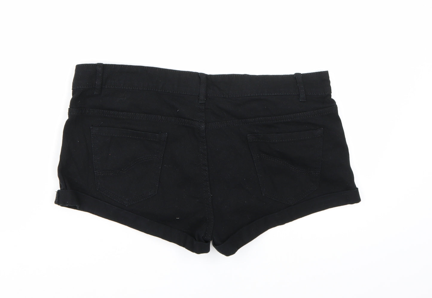 Denim co. Womens Black  Denim Cut-Off Shorts Size 12