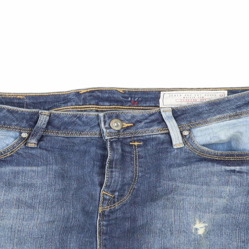 EDC Womens Blue  Denim A-Line Skirt