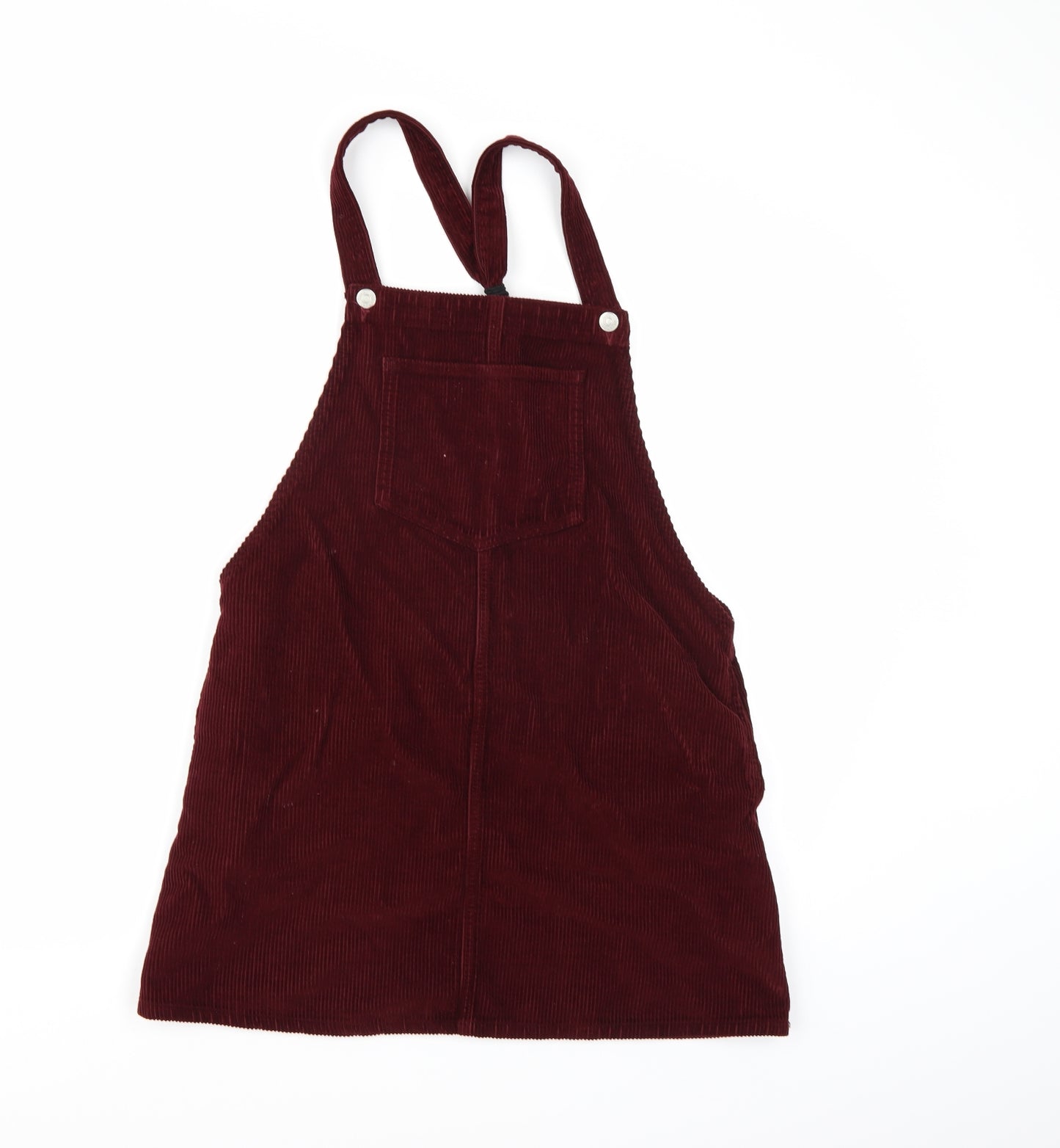 Topshop Womens Red  Corduroy Pinafore/Dungaree Dress  Size 12