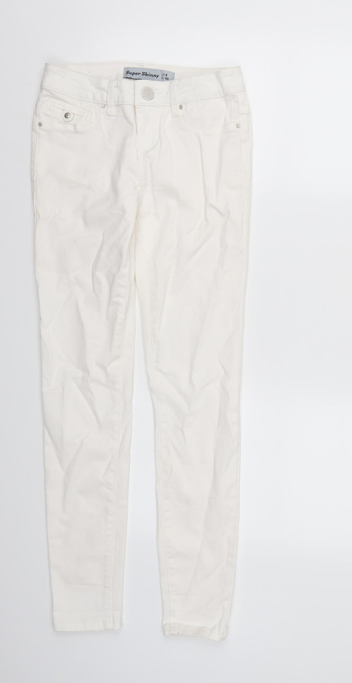 New Look Womens White Denim Jegging Jeans Size 8 L28 in